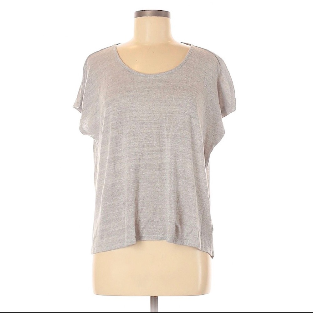 Express Open Back Grey Top Size Medium